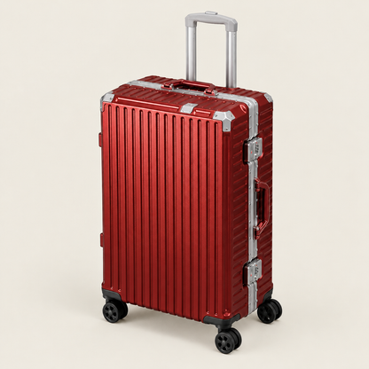 Valise cabine cadre aluminium rouge